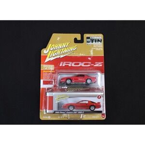 Johnny Lightning 1989 Chevy Camaro Z28 IROC-Z 1 Red with Storage Tin New Collect